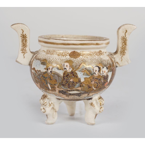 66 - 19TH-CENTURY JAPANESE SATSUMA CENSER