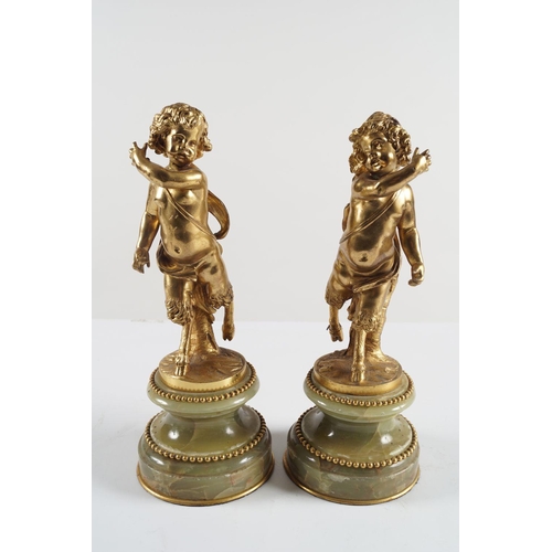 134 - PAIR 19TH-CENTURY ORMOLU SCULPTURES