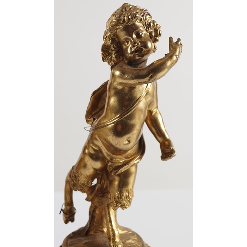 134 - PAIR 19TH-CENTURY ORMOLU SCULPTURES