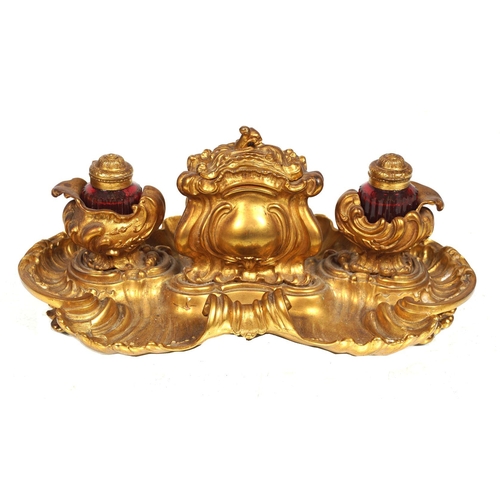 178 - 19TH-CENTURY ORMOLU DESK STAND