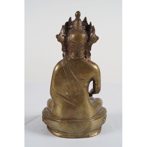 153 - TIBETO-CHINESE BRONZE BUDDHA