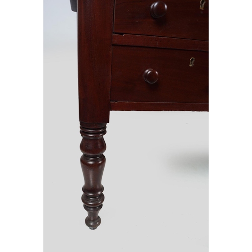 155 - 19TH-CENTURY MAHOGANY PARTNER'S DESK