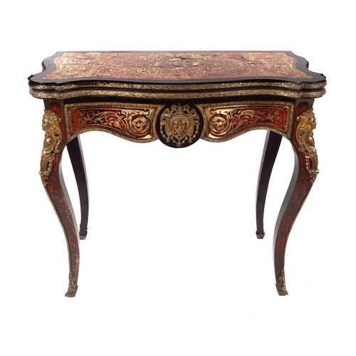 205 - 19TH-CENTURY ORMOLU MOUNTED BUHL GAMES TABLE