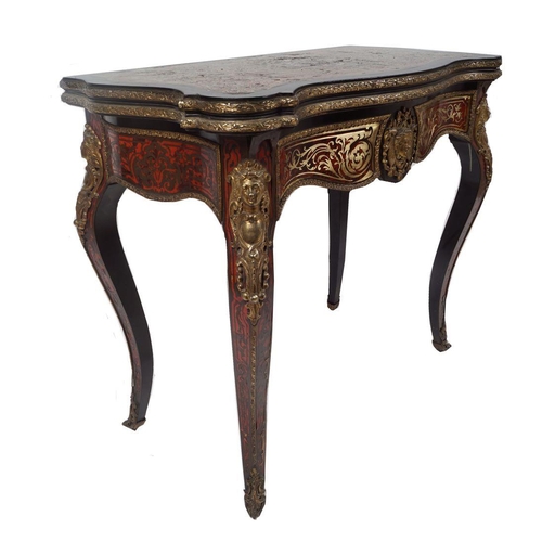 205 - 19TH-CENTURY ORMOLU MOUNTED BUHL GAMES TABLE