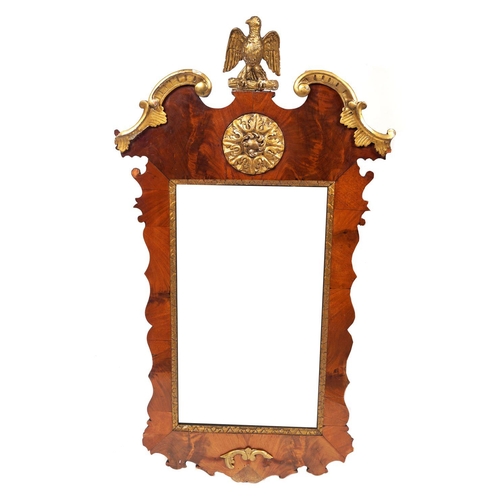 226 - 19TH-CENTURY WALNUT FRAMED MIRROR