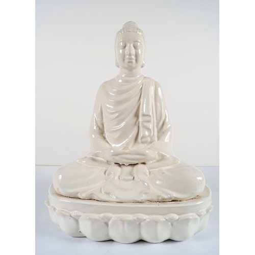 170 - LARGE BLANC DE CHINE BUDDHA