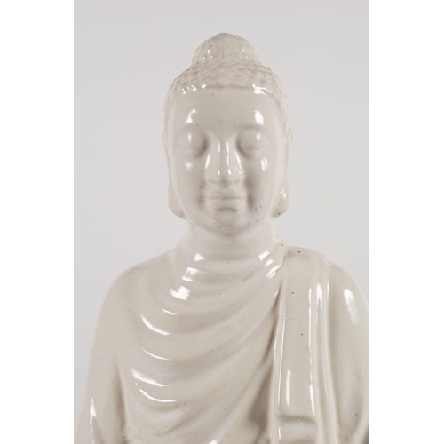 170 - LARGE BLANC DE CHINE BUDDHA