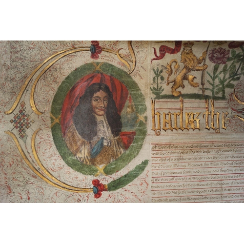 261 - ROYAL LETTERS PATENT OF KING CHARLES II (1630 – 1685)