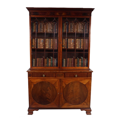 275 - GEORGE III MAHOGANY & INLAID BOOKCASE