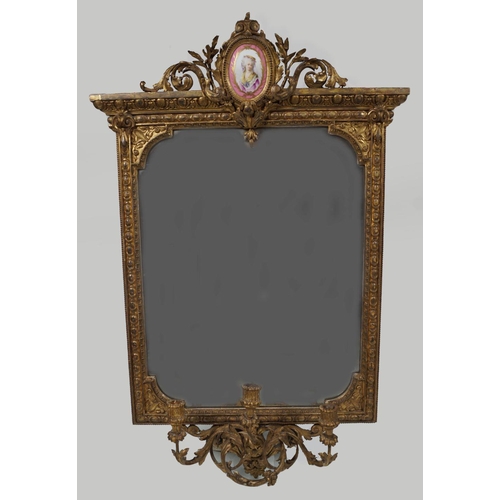 327 - 19TH-CENTURY GILT FRAMED PIER MIRROR