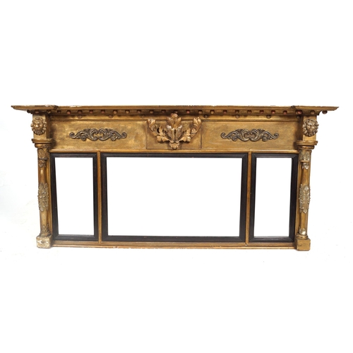 331 - REGENCY GILT FRAMED OVERMANTLE MIRROR