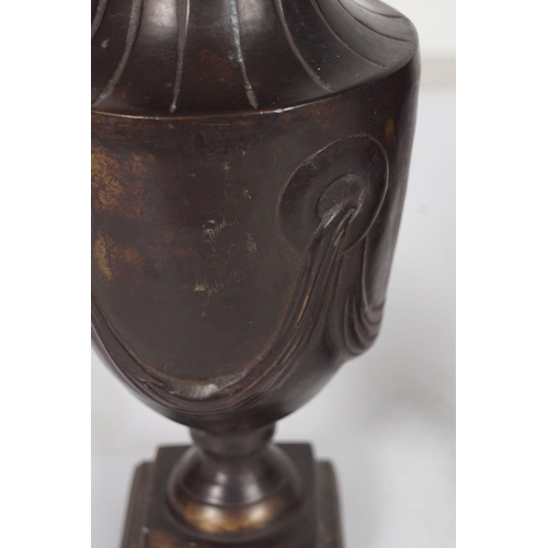 389 - PAIR NEO-CLASSICAL BRONZE URNS