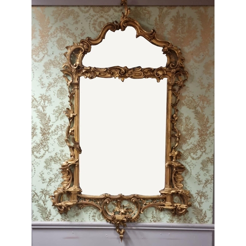 49 - 18TH-CENTURY CARVED GILTWOOD PIER MIRROR