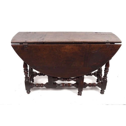 50 - 17TH-CENTURY OAK GATE LEG TABLE