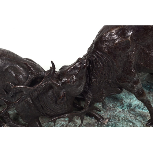 181 - LARGE DRAMATIC BRONZE SCULPTURE