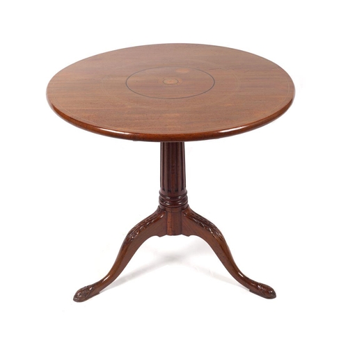 53 - GEORGIAN MAHOGANY & INLAID CENTRE TABLE