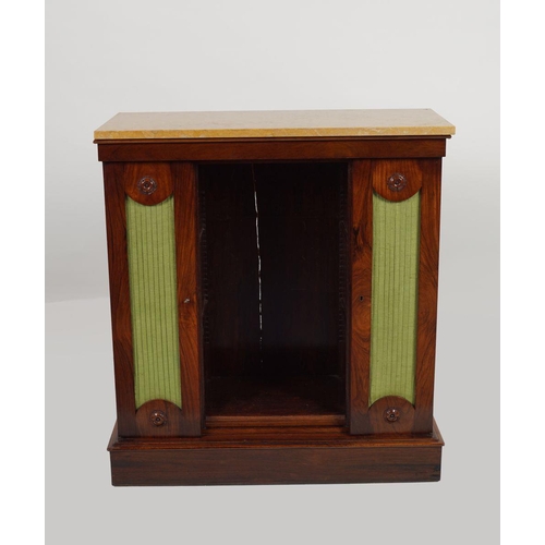 185 - REGENCY ROSEWOOD FLOOR BOOKCASE