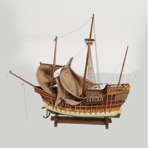 188 - MODEL OF A 17TH-CENTURY BRIG