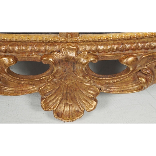 202 - LARGE EDWARDIAN GILT FRAMED OVERMANTLE MIRROR