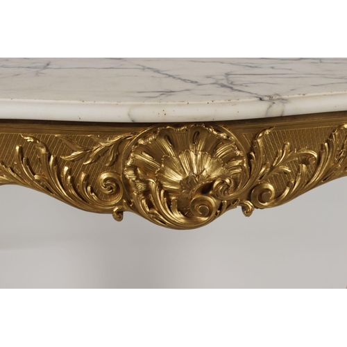 203 - 19TH-CENTURY CARVED GILTWOOD CONSOLE TABLE