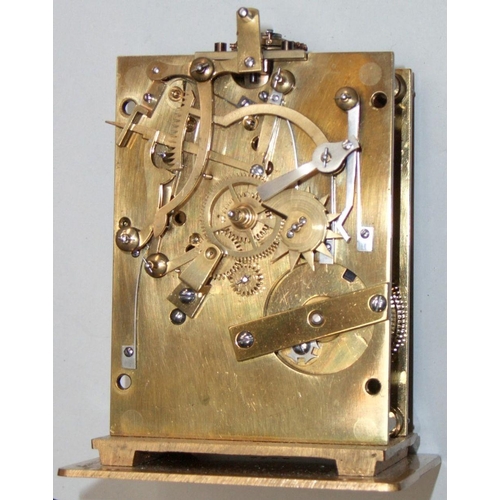 206 - 19TH-CENTURY BRASS CARRIAGE CLOCK