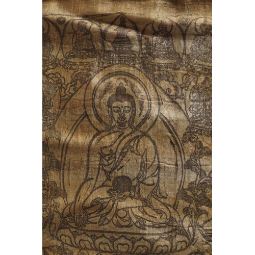 225 - TIBETO-CHINESE QING DRAWING ON SILK