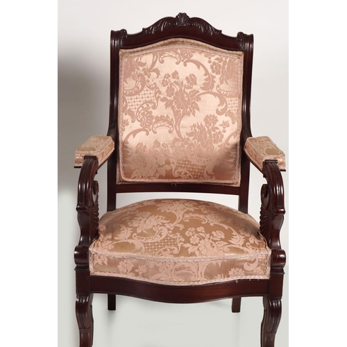 255 - PAIR EARLY 19TH-CENTURY MAHOGANY ARMCHAIRS