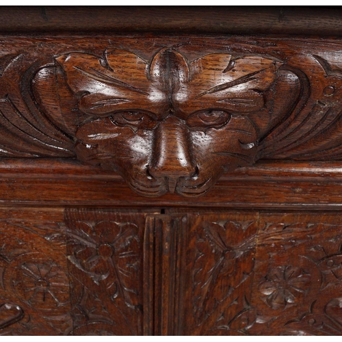 256 - 19TH-CENTURY CARVED OAK COURT CUPBOARD