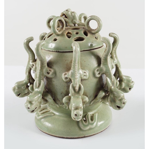 258 - CHINESE CELADON CENSER