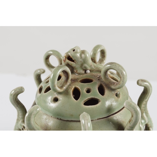 258 - CHINESE CELADON CENSER