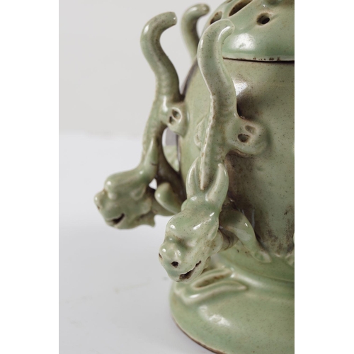 258 - CHINESE CELADON CENSER