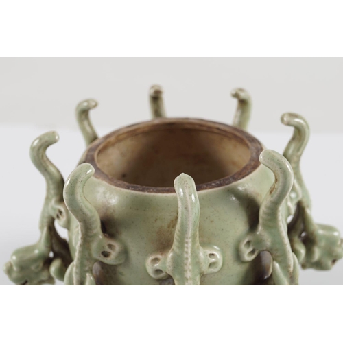 258 - CHINESE CELADON CENSER