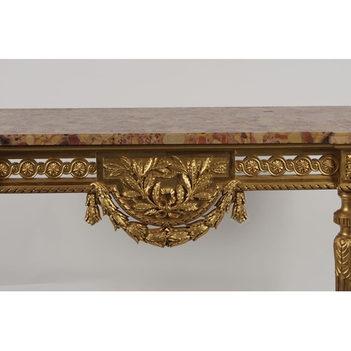 303 - LARGE 19TH-CENTURY GILT CONSOLE TABLE