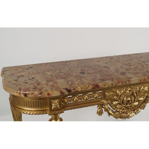 303 - LARGE 19TH-CENTURY GILT CONSOLE TABLE