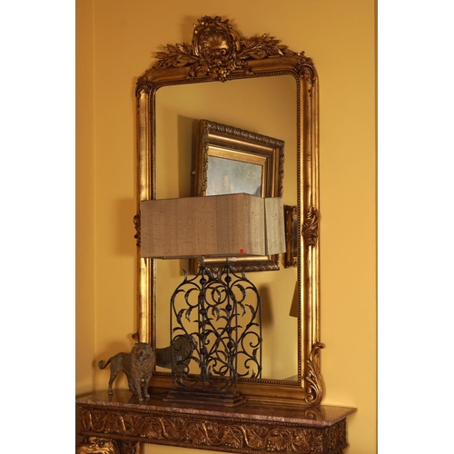 335 - PAIR OF 19TH-CENTURY GILT FRAMED PIER MIRRORS