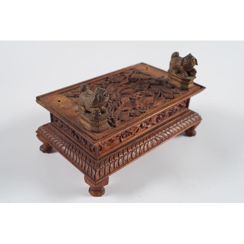 338 - CHINESE QING CARVED HARDWOOD STAND