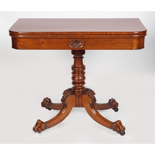 339 - REGENCY MAHOGANY & CROSSBANDED GAMES TABLE