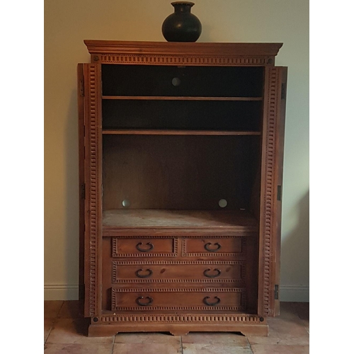 351 - 20TH-CENTURY CARVED BLANKET CABINET