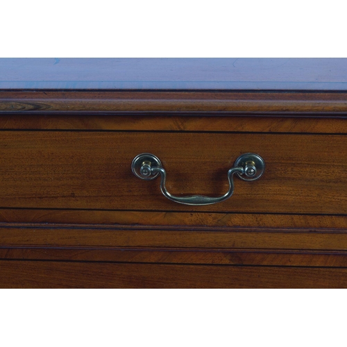 363 - GEORGE III PERIOD MAHOGANY CROSSBANDED CHEST