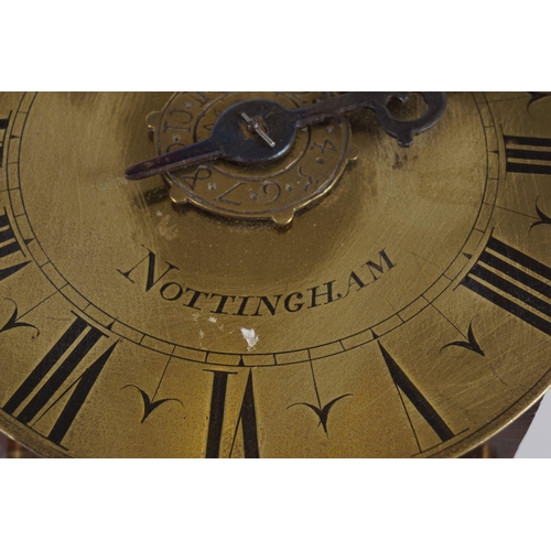 365 - 18TH-CENTURY BRASS WALL CLOCK