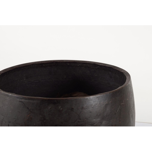 378 - LARGE 19TH-CENTURY TIBETAN BRONZE SINGING BOWL