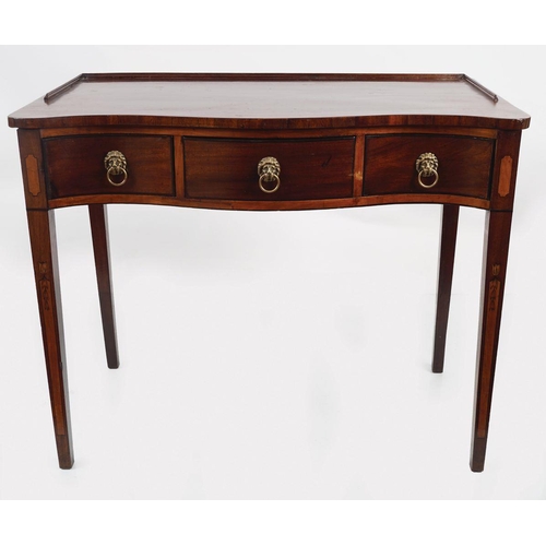 403 - GEORGE III MAHOGANY AND SATINWOOD TABLE