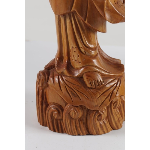 494 - CHINESE CARVED WOOD SCULPTURE