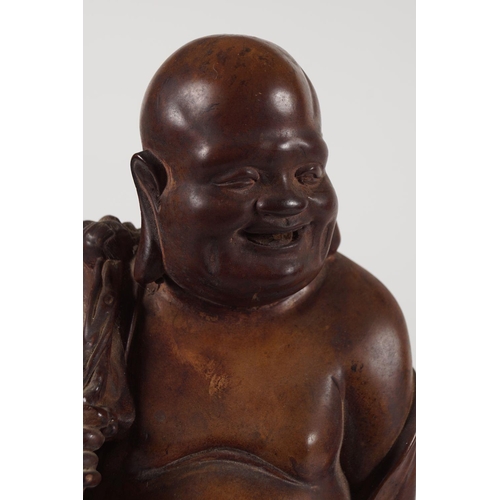 512 - CHINESE QING CARVED WOOD FIGURE