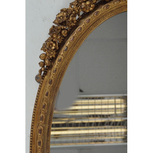 525 - 19TH-CENTURY GILT FRAMED OVERMANTLE MIRROR