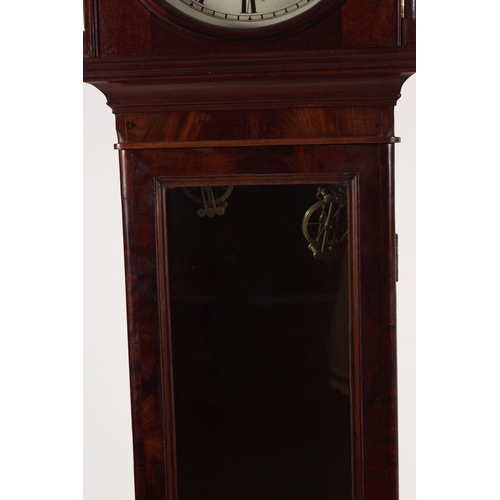 527 - 19TH-CENTURY MAHOGANY LONGCASE CLOCK