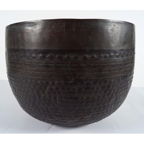 60 - LARGE 19TH-CENTURY TIBETAN BRONZE SINGING BOWL