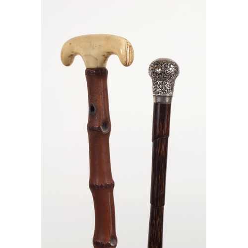 744 - 2 EARLY 20TH-CENTURY WALKING STICKS