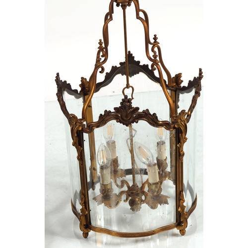 97 - PAIR 19TH-CENTURY ORMOLU HALL LANTERNS