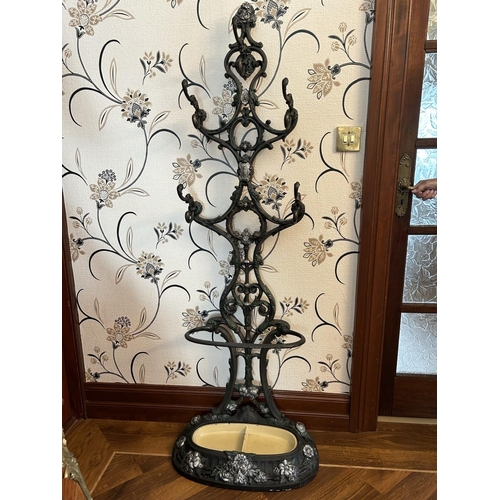 CAST IRON ROCOCO HAT AND COAT STAND